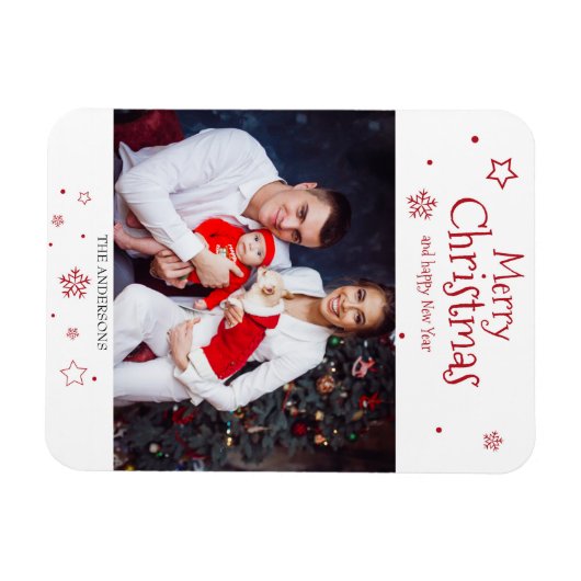 Foto van Merry Kerstfeestay Magneet (Horizontaal)