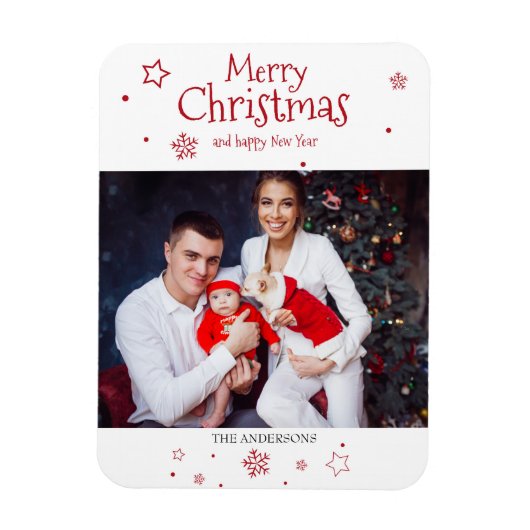 Foto van Merry Kerstfeestay Magneet (Verticaal)