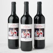 Foto van Merry Kerstfeestay Wijn Etiket (Flessen)