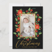 Foto van Merry KerstFloral Feestdagenkaart (Voorkant)