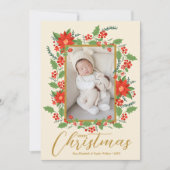 Foto van Merry KerstFloral Feestdagenkaart (Voorkant)