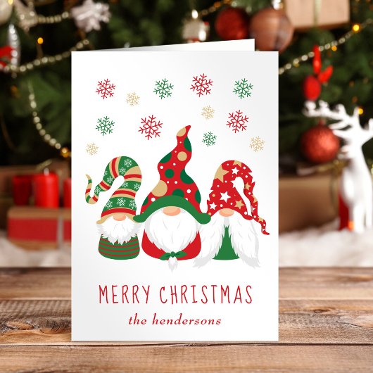 Foto van Merry Kerstgnomen Feestdagen Kaart