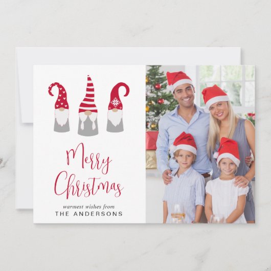 Foto van Merry Kerstgnomen Feestdagenkaart (Voorkant)