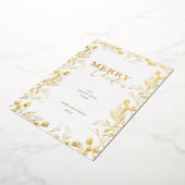 Foto van Merry Kerstgold Folie Uitnodiging (Gedraaid)