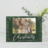 Foto van Merry KerstGreenery Feestdagenkaart (Staand voorkant)