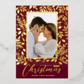 Foto van Merry KerstGreenery Folie Feestdagenkaart (Voorkant)