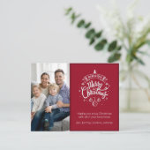 Foto van Merry kerstgroet Holiday Kaart (Staand voorkant)