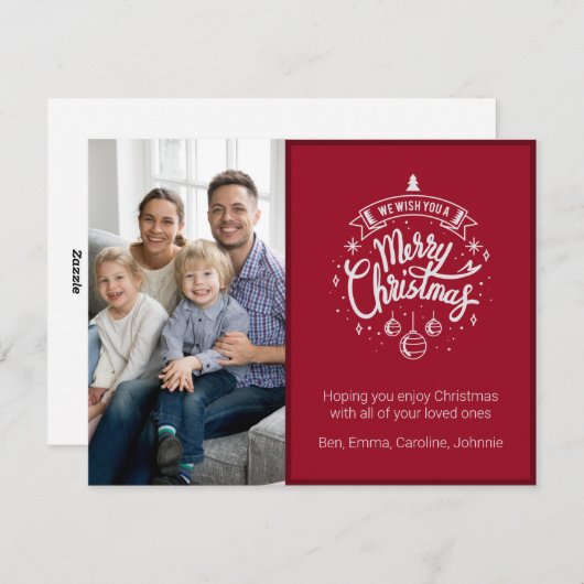 Foto van Merry kerstgroet Holiday Kaart (Voorkant / Achterkant)