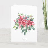 Foto van Merry KerstHolly en Berry Greenery Feestdagen Kaart (Achterkant)