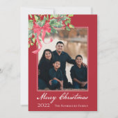 Foto van Merry KerstHolly en Berry Greenery Feestdagenkaart (Voorkant)