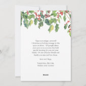 Foto van Merry KerstHolly en Berry Greenery Feestdagenkaart (Achterkant)