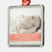 Foto van Merry Kerstmam Ornament Coral (Links)