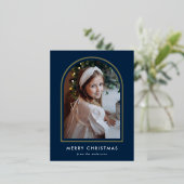 Foto van Merry Kerstmarinearch Folie Feestdagen Briefkaart (Staand Voorkant)