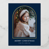 Foto van Merry Kerstmarinearch Folie Feestdagen Briefkaart (Voorkant)