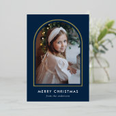 Foto van Merry Kerstmarinearch Folie Feestdagenkaart (Staand Voorkant)