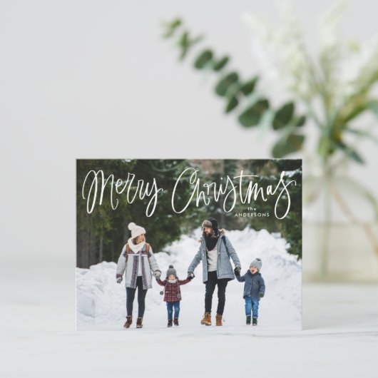 Foto van Merry Kerstmis Feestdagenkaart (Staand voorkant)