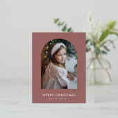 Foto van Merry Kerstmis Folie Feestdagen Briefkaart (Staand Voorkant)