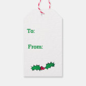 Foto van Merry Kerstmis Holiday Cadeaulabel (Achterkant)