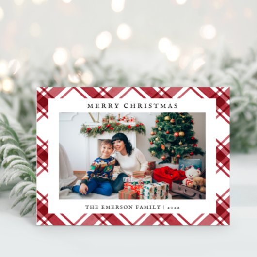 Foto van Merry Kerstmis met Flat Holiday Kaart