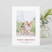 Foto van Merry KerstRed Fair Isle Feestdagenkaart (Staand voorkant)