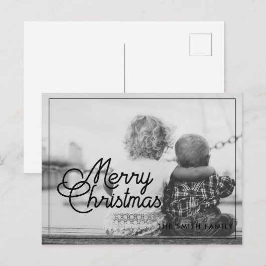 Foto van Merry Kerstretro Briefkaart (Voorkant / Achterkant)