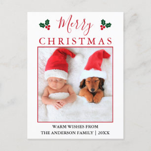 Foto van Merry Kerstrode Berries Briefkaart