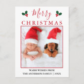 Foto van Merry Kerstrode Berries Briefkaart (Voorkant)