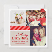  foto van Merry Kerstrood Feestdagenkaart (Voorkant)