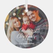 Foto van Merry Kerstry Glas Ornament (Voorkant)