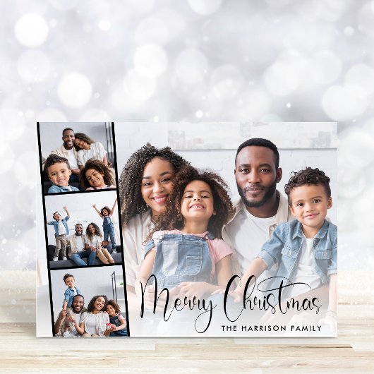 Foto van Merry Kerstscript Feestdagenkaart