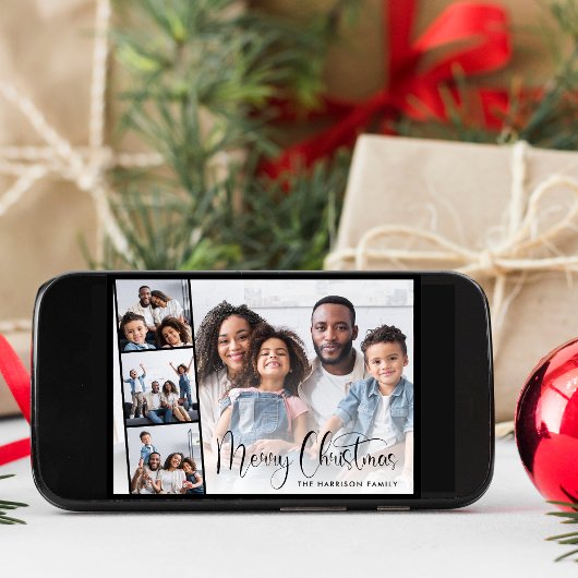 Foto van Merry Kerstscript Feestdagenkaart