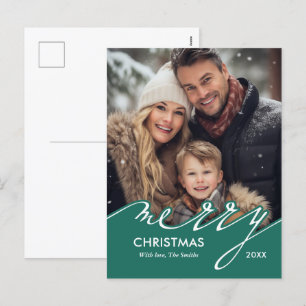 Foto van Merry Kerstscript Feestdagenkaart