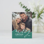 Foto van Merry Kerstscript Feestdagenkaart (Staand voorkant)