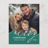 Foto van Merry Kerstscript Feestdagenkaart (Voorkant)