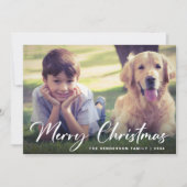 Foto van Merry Kerstscript Feestdagenkaart (Voorkant)