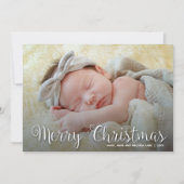 Foto van Merry Kerstscript Feestdagenkaart (Voorkant)