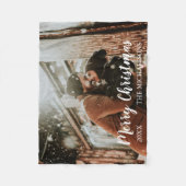 Foto van Merry Kerstscript Fleece Deken (Voorkant)