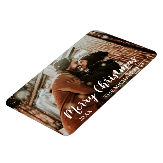 Foto van Merry Kerstscript Magneet (Linkerzijde)