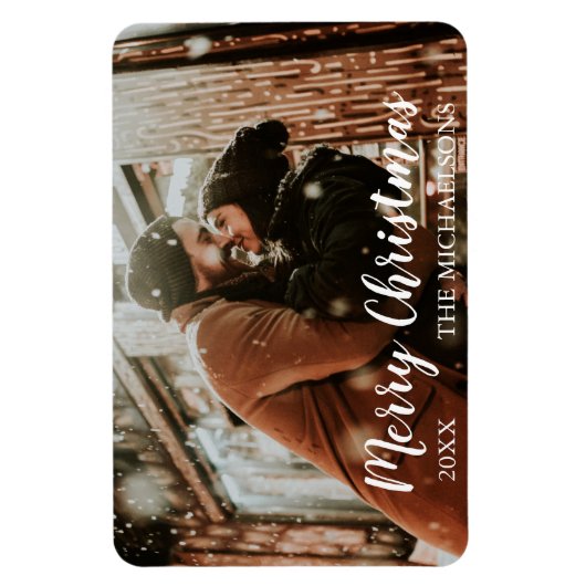 Foto van Merry Kerstscript Magneet (Verticaal)