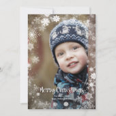 Foto van Merry Kerstsnowflakes Feestdagenkaart (Voorkant)