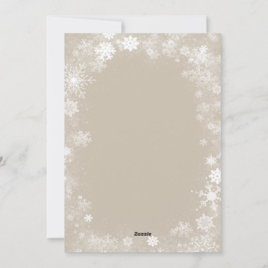 Foto van Merry Kerstsnowflakes Feestdagenkaart (Achterkant)