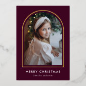 Foto van Merry Kerstwijn Arch Folie Feestdagenkaart (Voorkant)