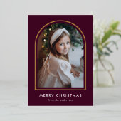 Foto van Merry Kerstwijn Arch Folie Feestdagenkaart (Staand Voorkant)