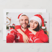 Foto van Merry KerstWinter Fox Couple Feestdagenkaart (Achterkant)