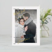 Foto van Merry & Married Cotton Winter Weduwen Folie Feestdagenkaart (Staand Voorkant)