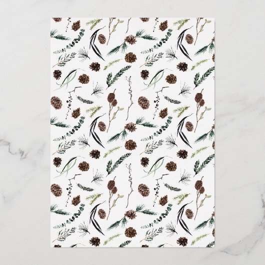 Foto van Merry & Married Dusty Winter Weduwen Folie Feestdagenkaart (Achterkant)