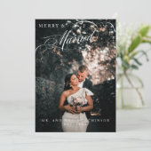 Foto van Merry & Married Elegant Feestdagenkaart (Staand voorkant)