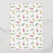 Foto van Merry & Married Gold Winter Weduwen Folie Feestdagenkaart (Achterkant)