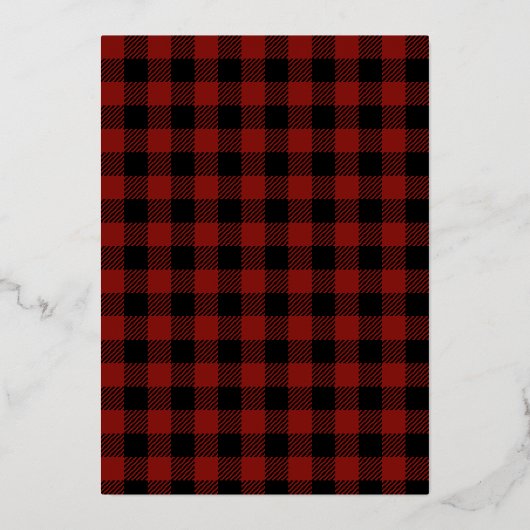 Foto van Merry & Married Red Pset Winter Weduwen Folie Feestdagenkaart (Achterkant)