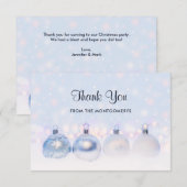 Foto van metallische kerstbalken bedankkaart (Voorkant / Achterkant)